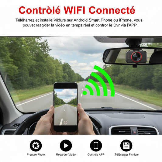 Road Eye Pro - DashCam 4k - WiFi - capteurs